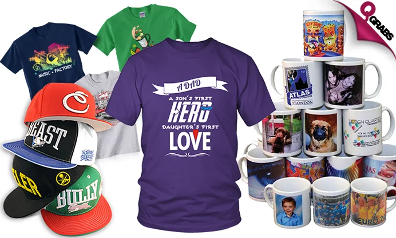 Customized Printing on Mugs, T-shirts & Caps!